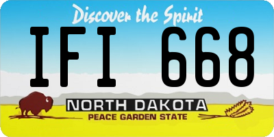 ND license plate IFI668
