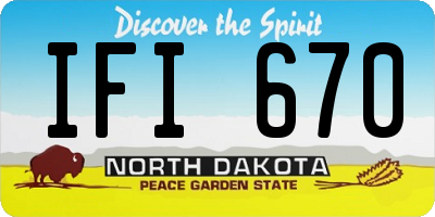 ND license plate IFI670