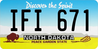 ND license plate IFI671