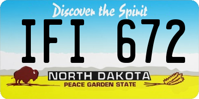 ND license plate IFI672