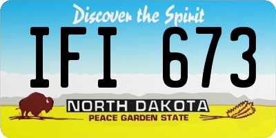 ND license plate IFI673