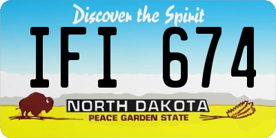 ND license plate IFI674