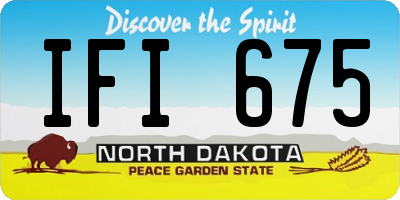 ND license plate IFI675