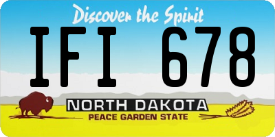 ND license plate IFI678