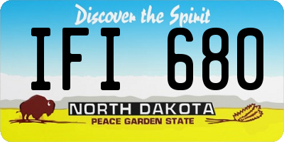 ND license plate IFI680