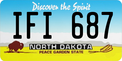 ND license plate IFI687