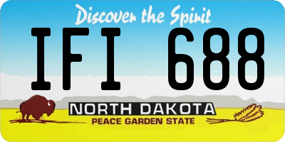 ND license plate IFI688