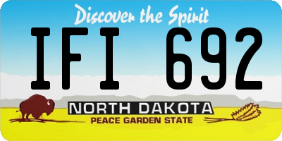 ND license plate IFI692