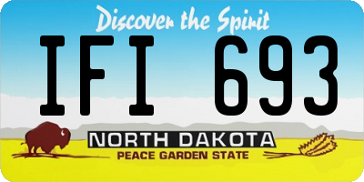 ND license plate IFI693