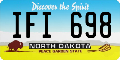 ND license plate IFI698