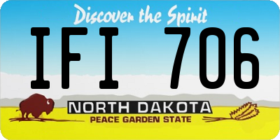 ND license plate IFI706