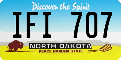 ND license plate IFI707
