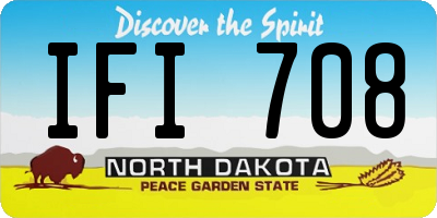 ND license plate IFI708