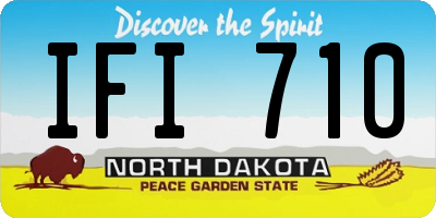 ND license plate IFI710