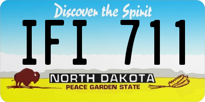 ND license plate IFI711