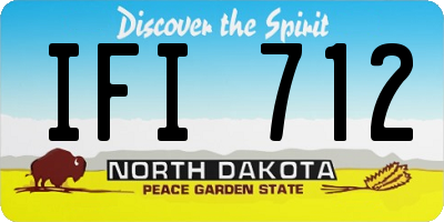 ND license plate IFI712