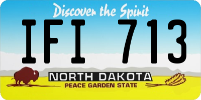 ND license plate IFI713