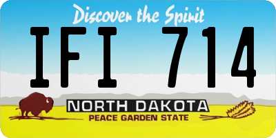 ND license plate IFI714