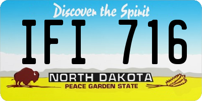 ND license plate IFI716