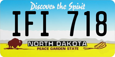 ND license plate IFI718