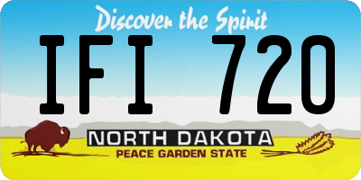 ND license plate IFI720