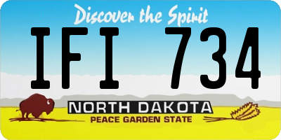 ND license plate IFI734