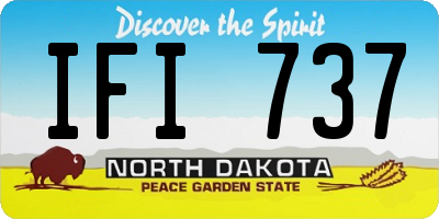 ND license plate IFI737