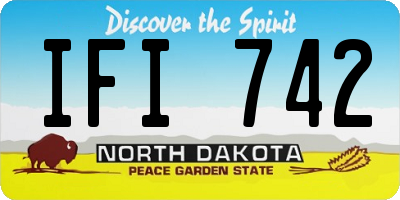 ND license plate IFI742
