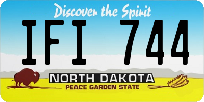 ND license plate IFI744