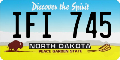 ND license plate IFI745