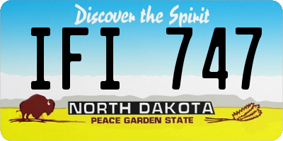 ND license plate IFI747