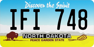 ND license plate IFI748