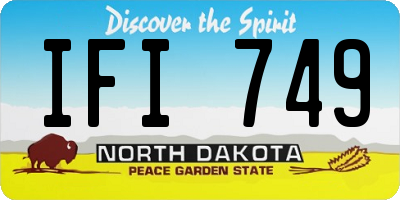 ND license plate IFI749