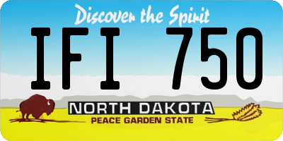 ND license plate IFI750