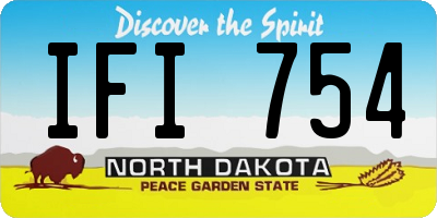 ND license plate IFI754