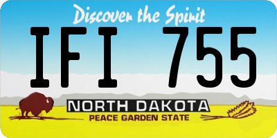 ND license plate IFI755