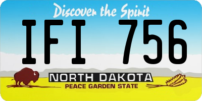 ND license plate IFI756