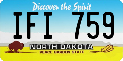 ND license plate IFI759