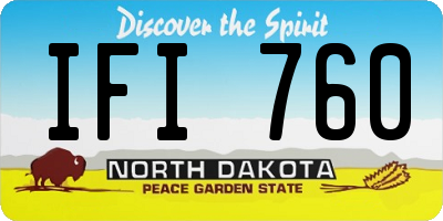 ND license plate IFI760