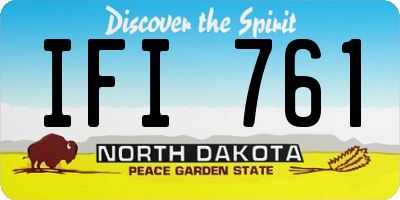 ND license plate IFI761