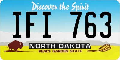 ND license plate IFI763
