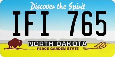 ND license plate IFI765