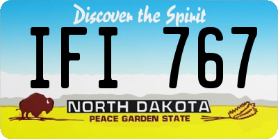 ND license plate IFI767