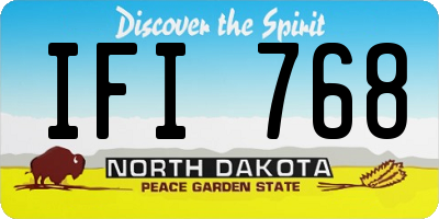 ND license plate IFI768