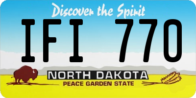 ND license plate IFI770