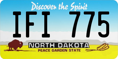 ND license plate IFI775