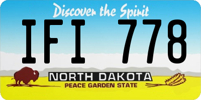 ND license plate IFI778