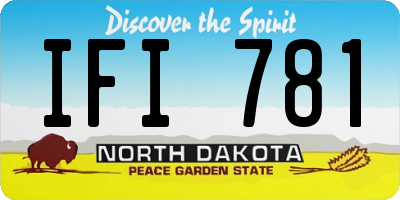 ND license plate IFI781