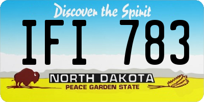 ND license plate IFI783
