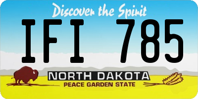 ND license plate IFI785